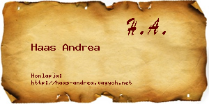 Haas Andrea névjegykártya